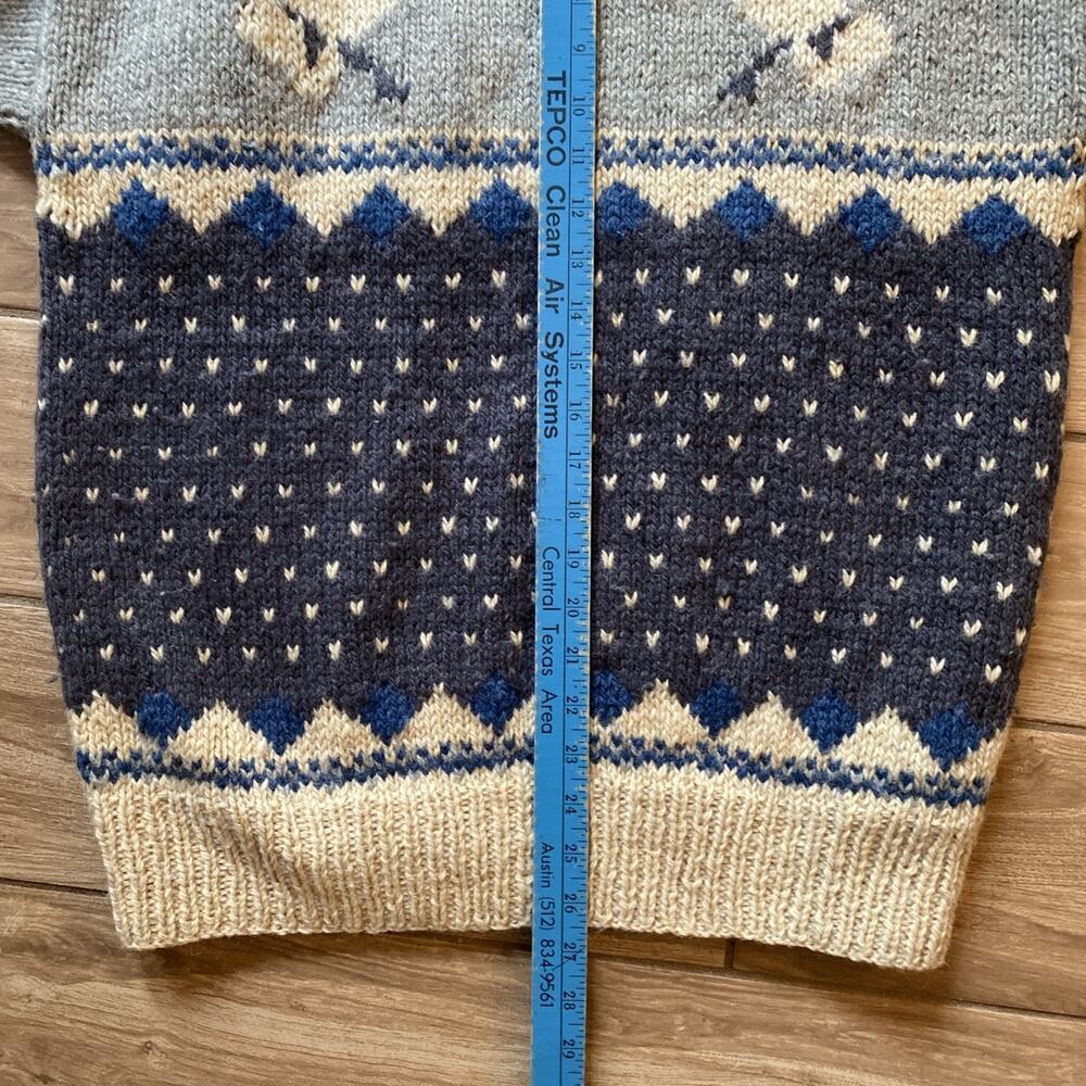 Woolrich Duck Mallard Graphic Knit Sweater Pullover 100% Wool Size Large - Picture 3 of 7